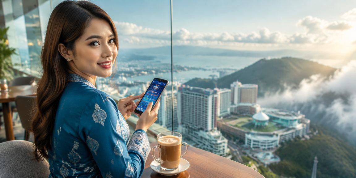 Pemain loteri menggunakan telefon pintar untuk taruhan melalui sha256